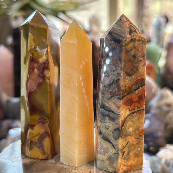 3 Points! Crazy Lace Agate. Mookaite. Orange Calcite. - Picture 8 of 8